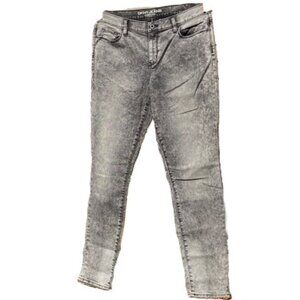 Y2K 80s Acid Washed Black Denim Jeans Ultra Skinny Black by DKNY City Womens 12